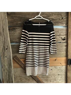 SHEER neckline dress size small